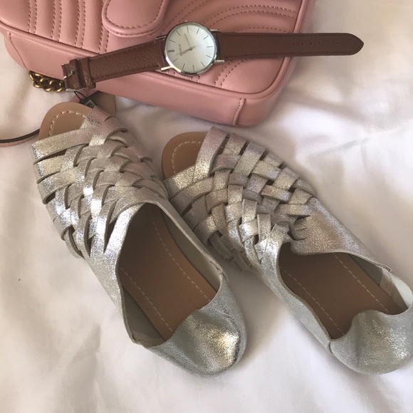 Topshop Shoes - Top shop metallic sandals
